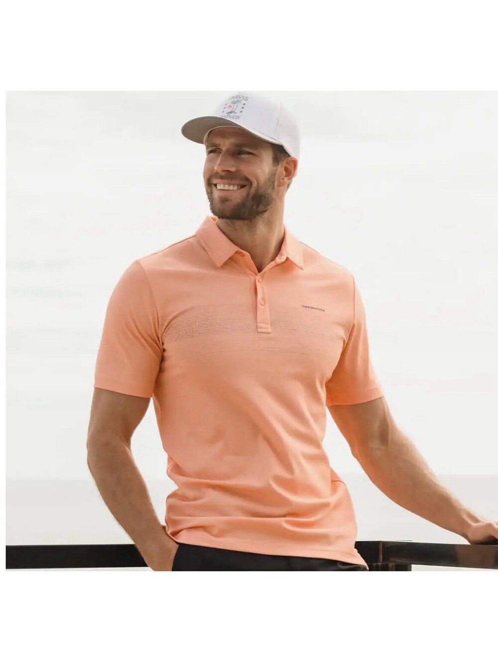 TravisMathew - Mesa Central Men's Short Sleeve Collared Button Polo Logo 2XL